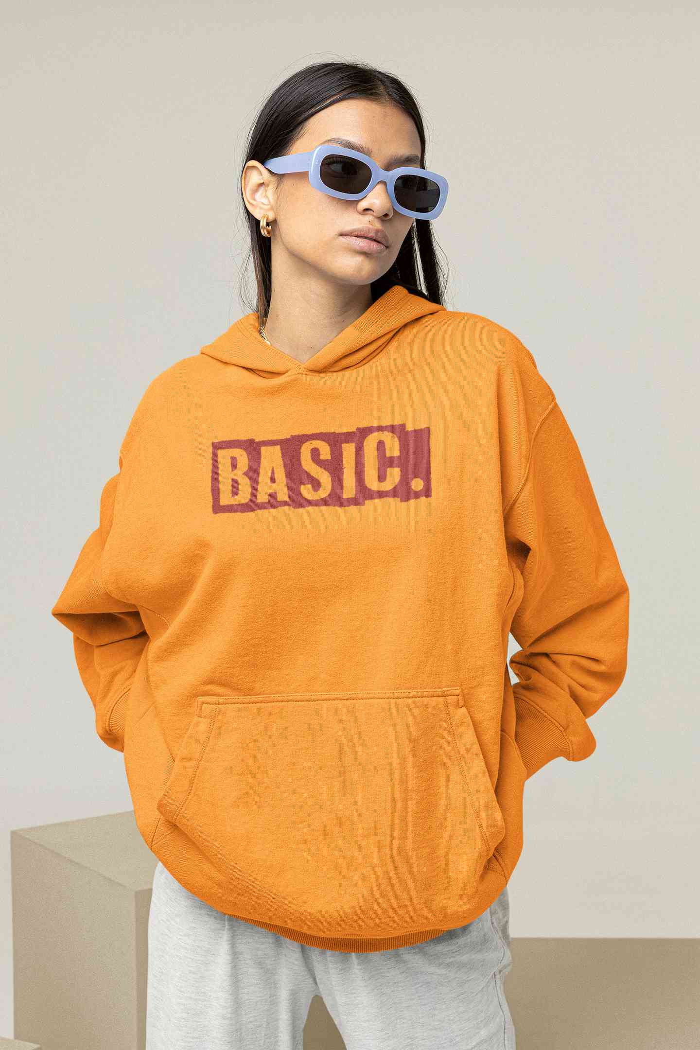 Basic Typography Hoodies for Women-FunkyTeesClub