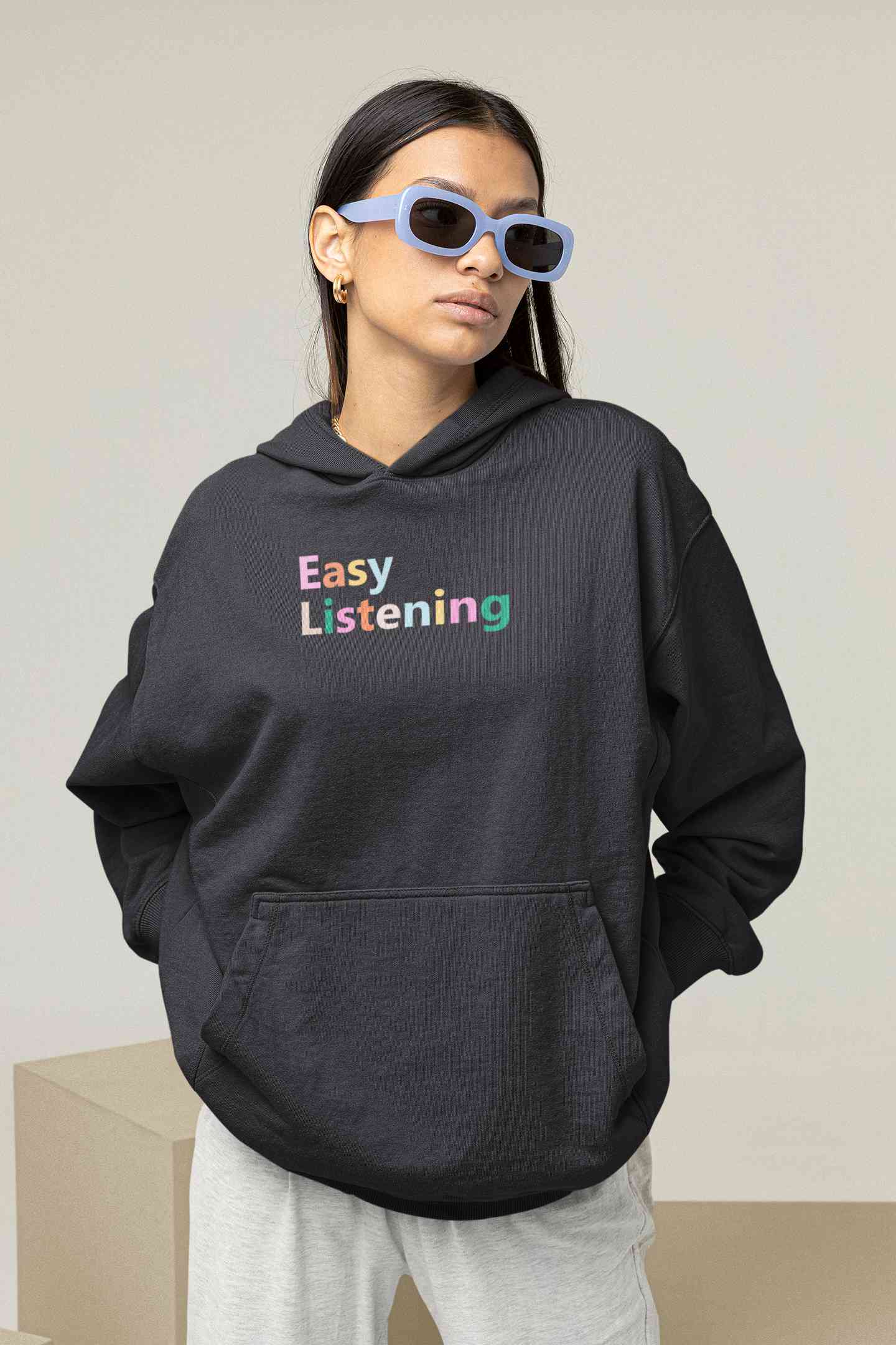 Easy Listening Hoodies for Women-FunkyTeesClub