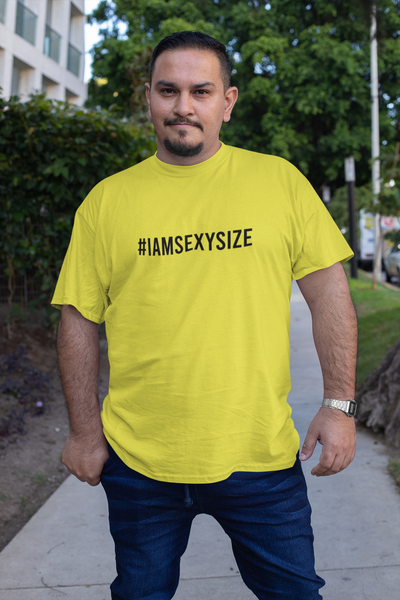 I Am A Sexy Size Mens Half Sleeves T-shirt- FunkyTeesClub