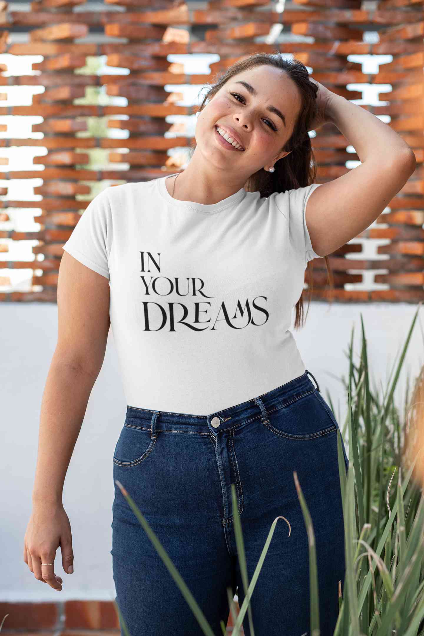 In Your Dreams Typography Women Half Sleeves T-shirt- FunkyTeesClub