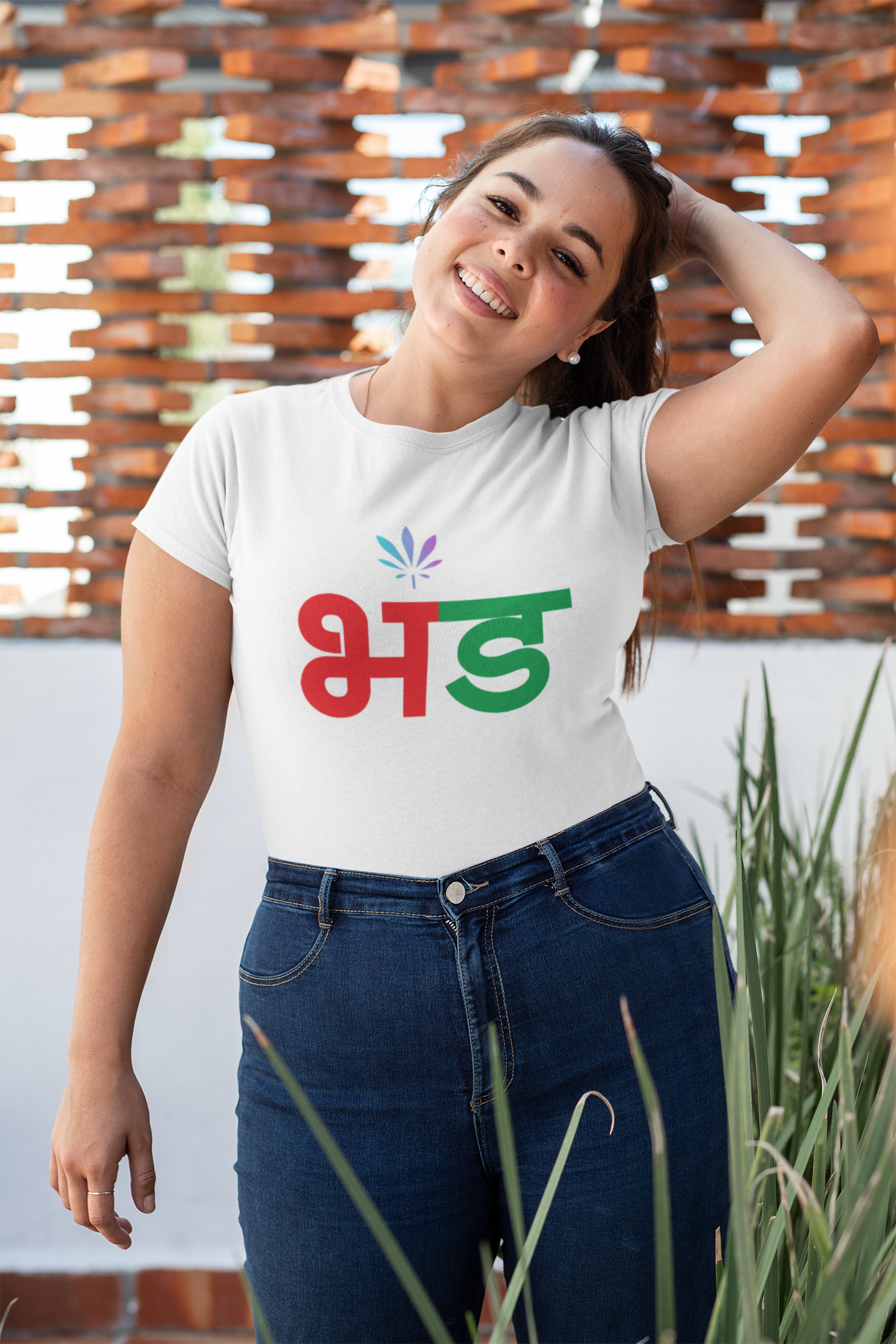 Bhand Women Half Sleeves T-shirt- FunkyTeesClub