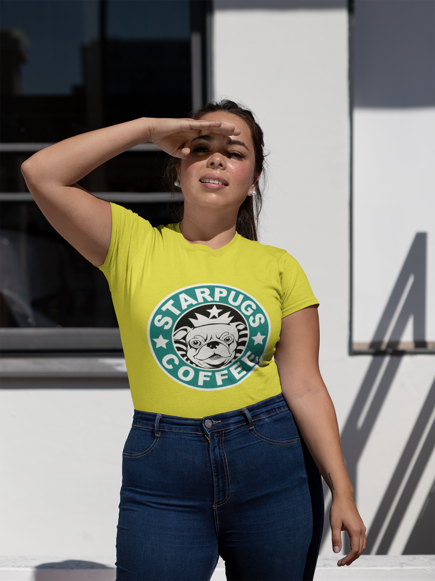 Star Pugs Women Half Sleeves T-shirt- FunkyTeesClub