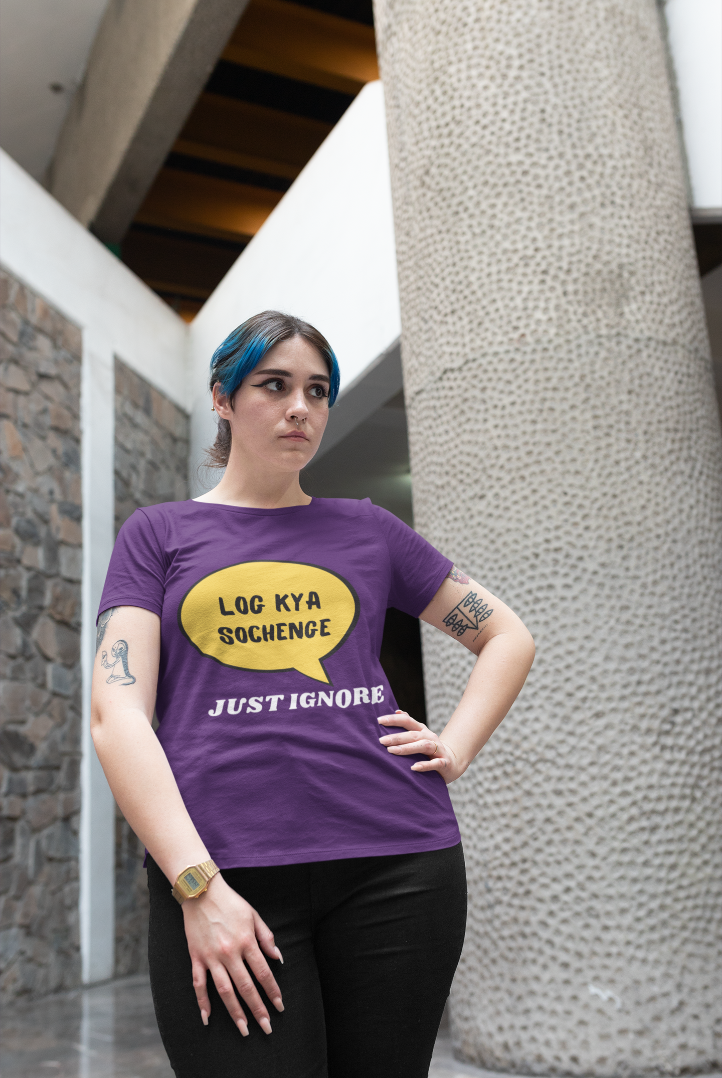 Log Kya Sochenge Women Half Sleeves T-shirt- FunkyTeesClub