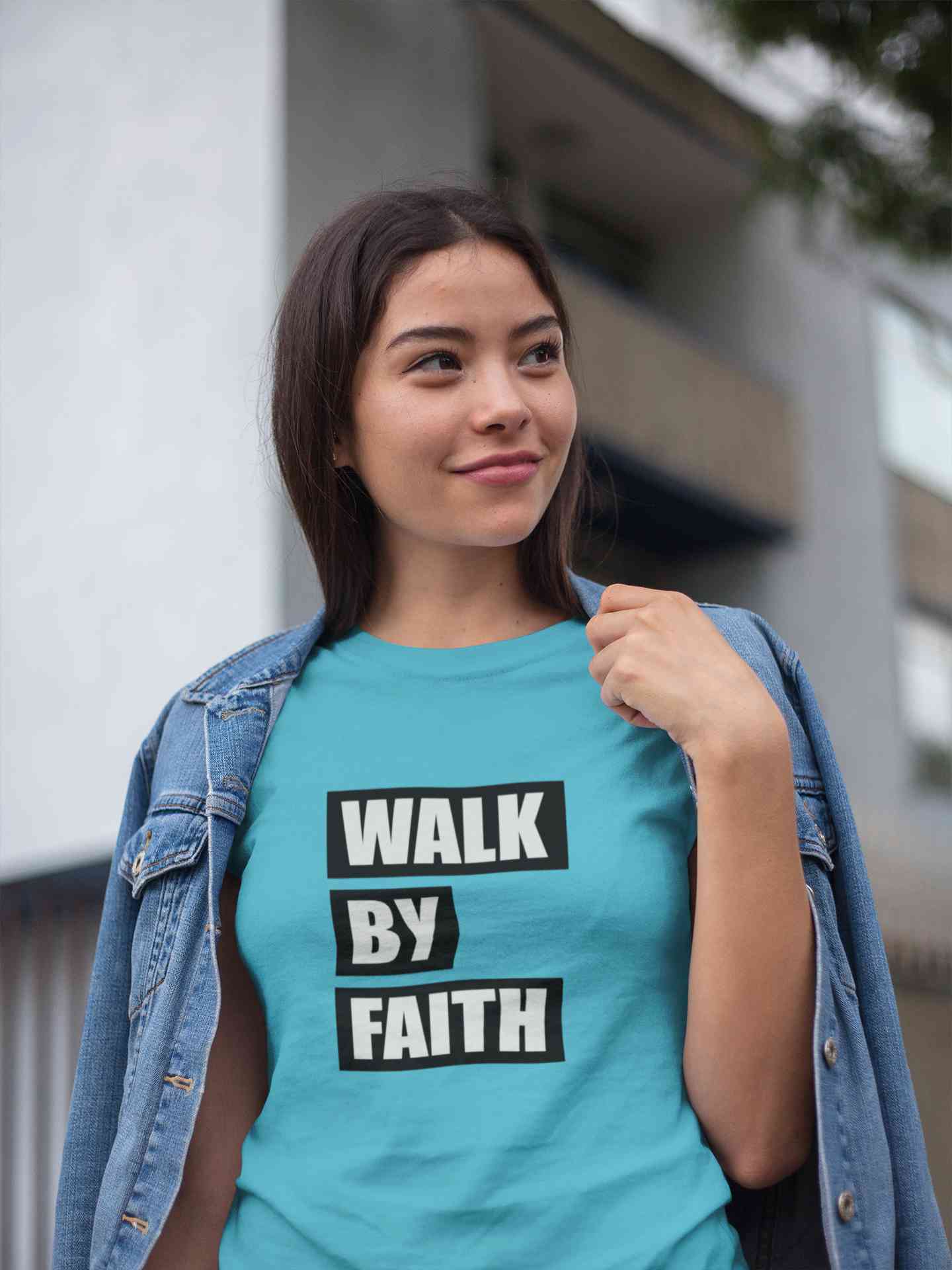 Walk By Faith Women Half Sleeves T-shirt- FunkyTeesClub