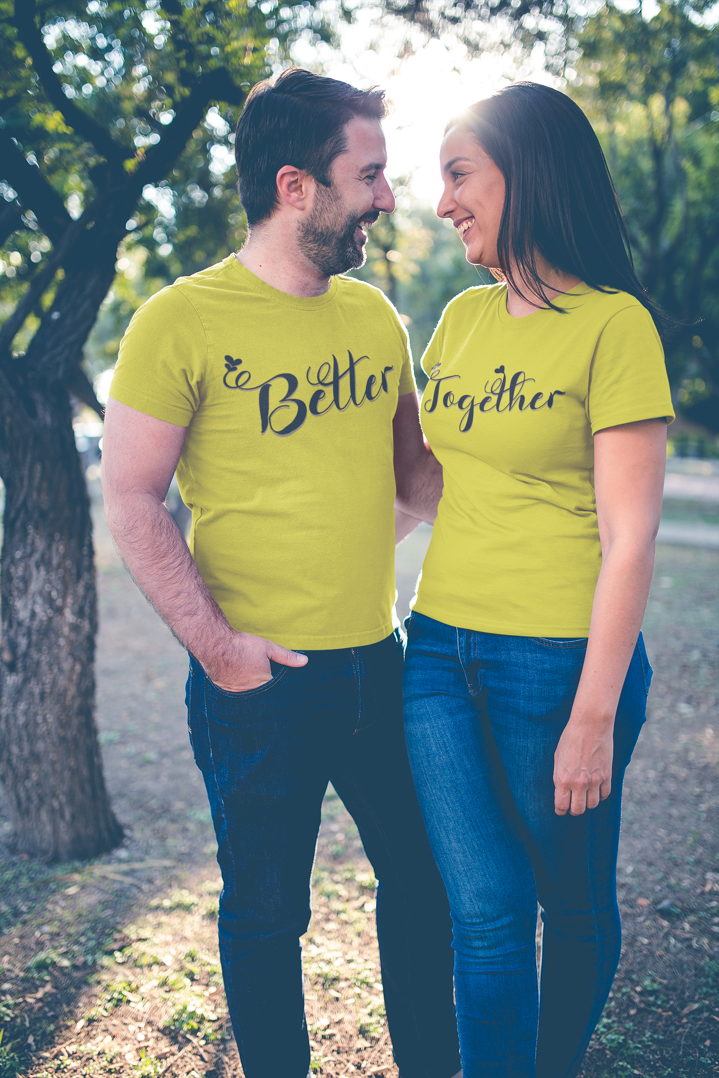 Better Together Couple Half Sleeves T-Shirts -FunkyTeesClub