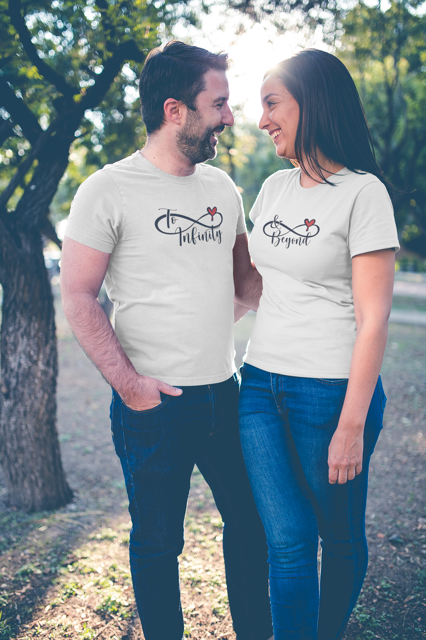 To Infinity Couple Half Sleeves T-Shirts -FunkyTeesClub