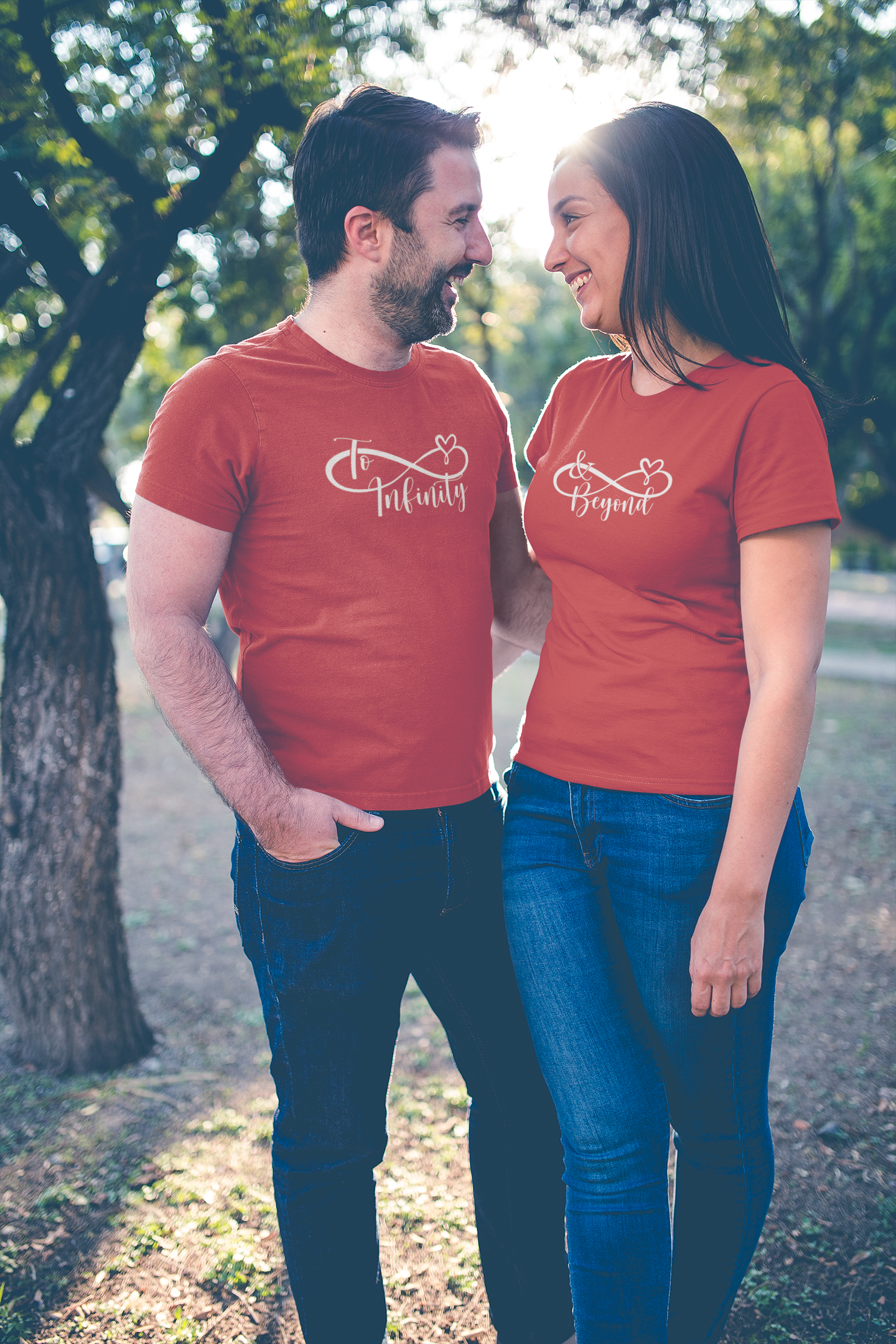 To Infinity Couple Half Sleeves T-Shirts -FunkyTeesClub