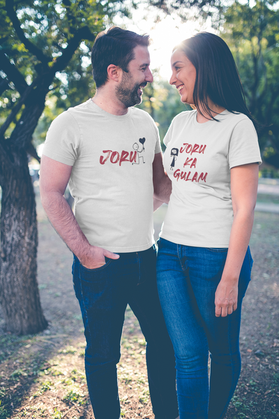 Joru Ka Gulam Couple Half Sleeves T-Shirts -FunkyTeesClub