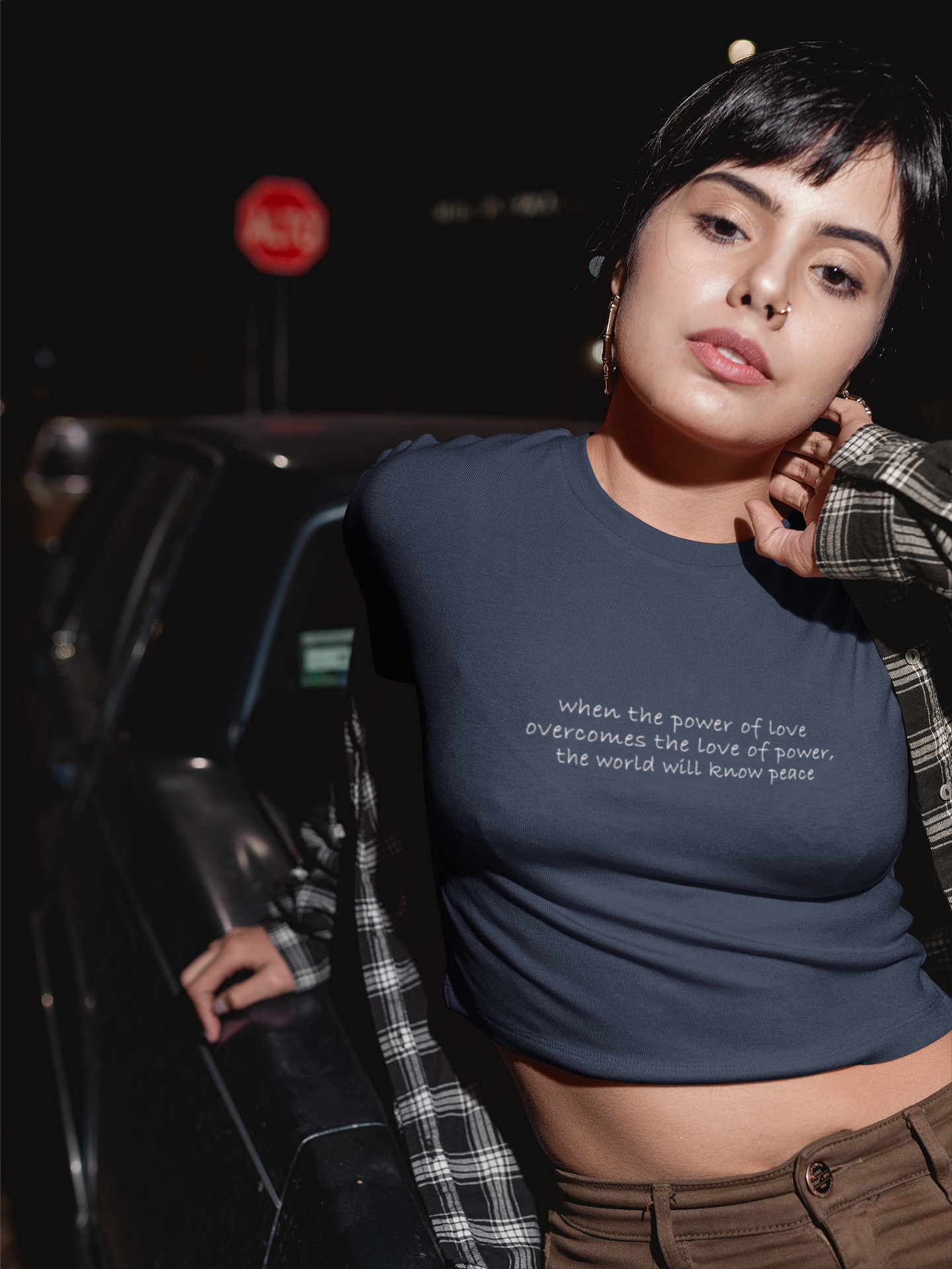 When The World Minimals Women Crop Top- FunkyTeesClub