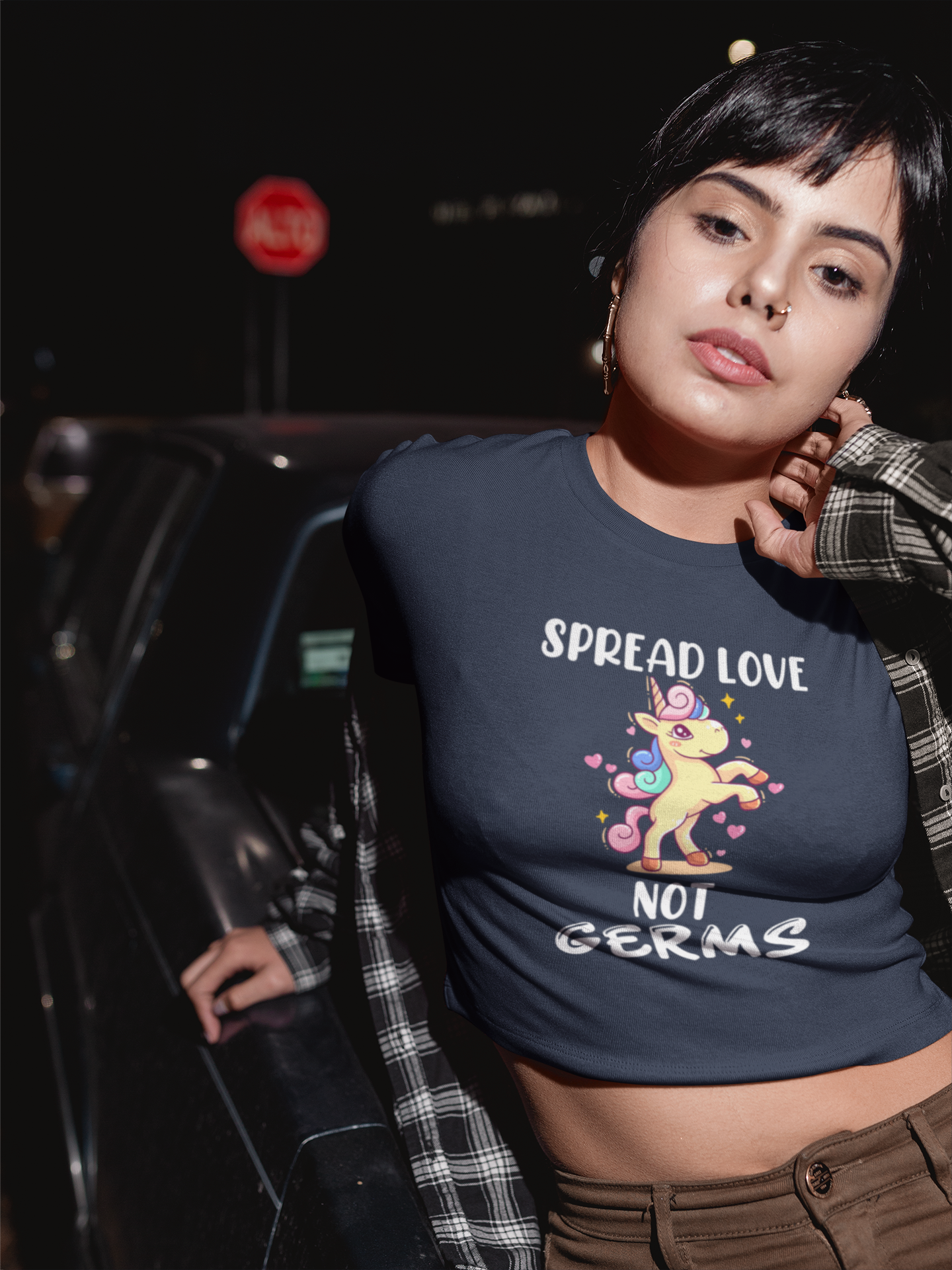 Spread Love Quotes Women Crop Top- FunkyTeesClub