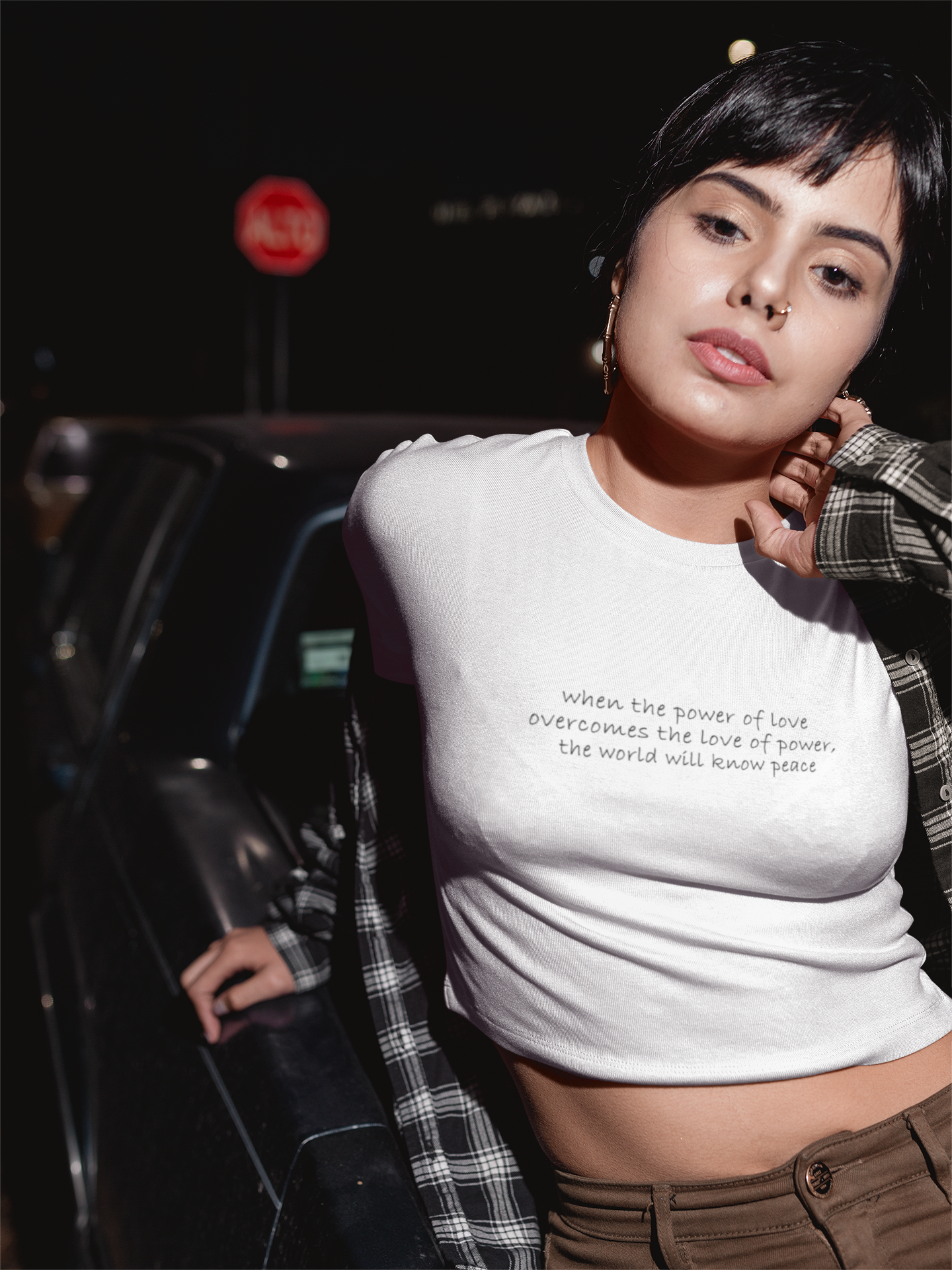 When The World Minimals Women Crop Top- FunkyTeesClub