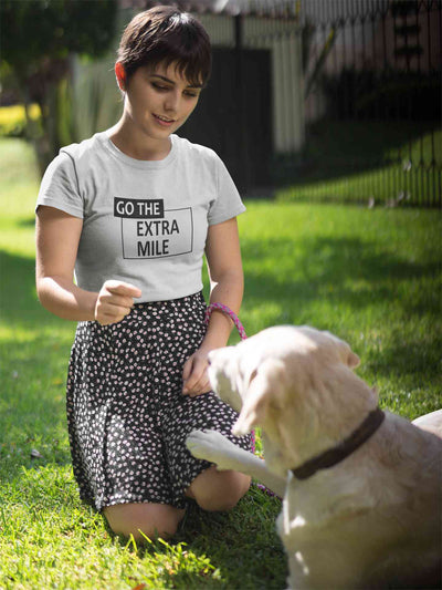 Go The Extra Mile Women Half Sleeves T-shirt- FunkyTeesClub