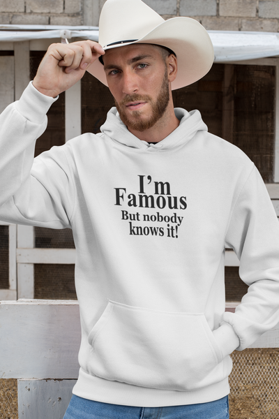 I Am Famous But Nobody Knows It Quotes Men Hoodies-FunkyTeesClub