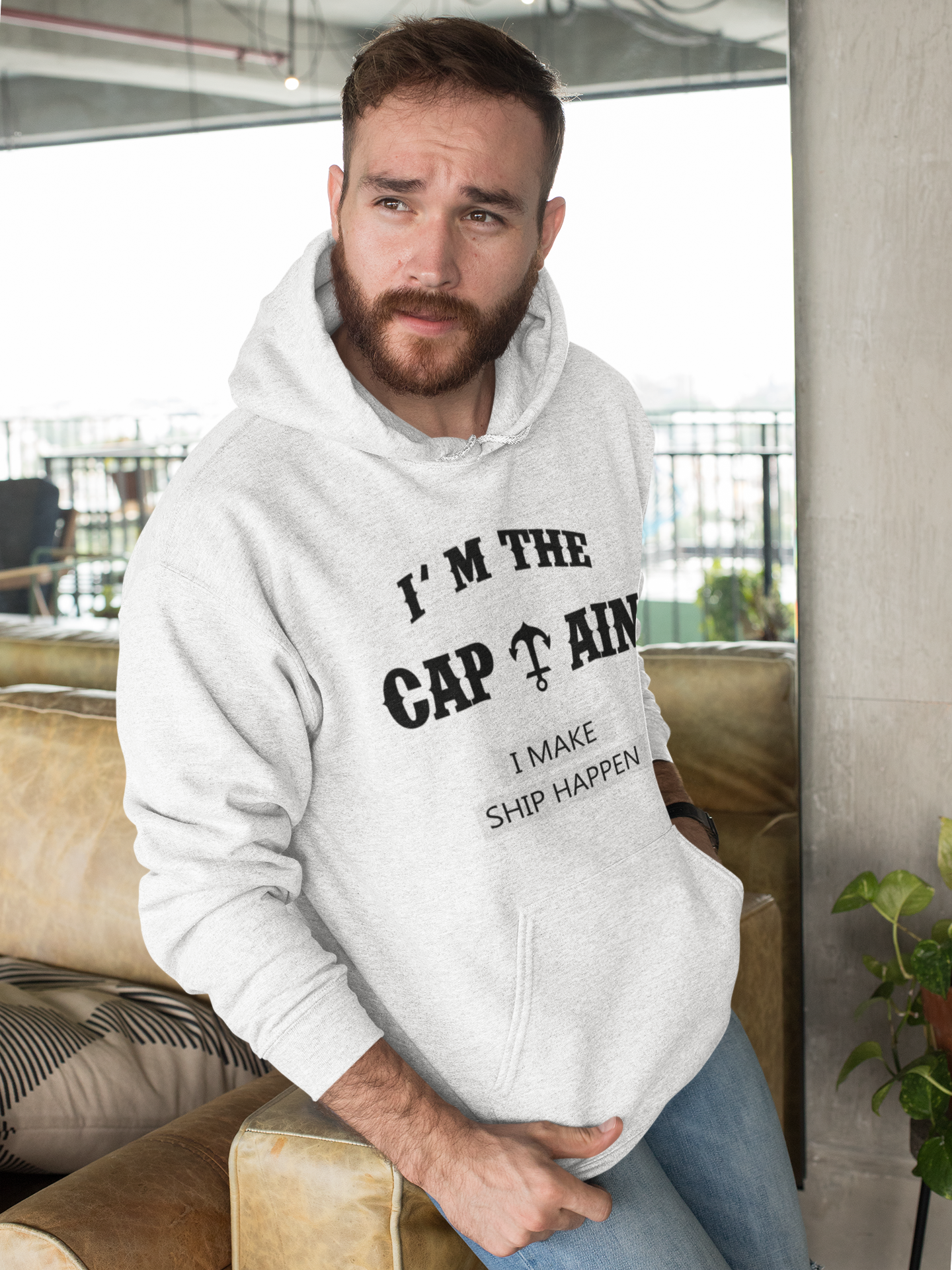 I Am The Captain Merchant Navy Men Hoodies-FunkyTeesClub