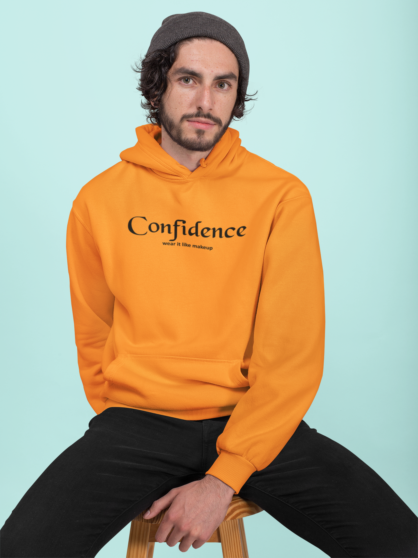 Confidence Wear It Like Makeup Quotes Men Hoodies-FunkyTeesClub