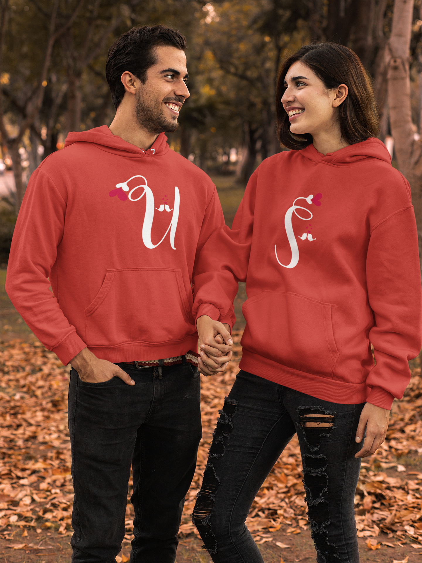 U S Couple Hoodie-FunkyTeesClub