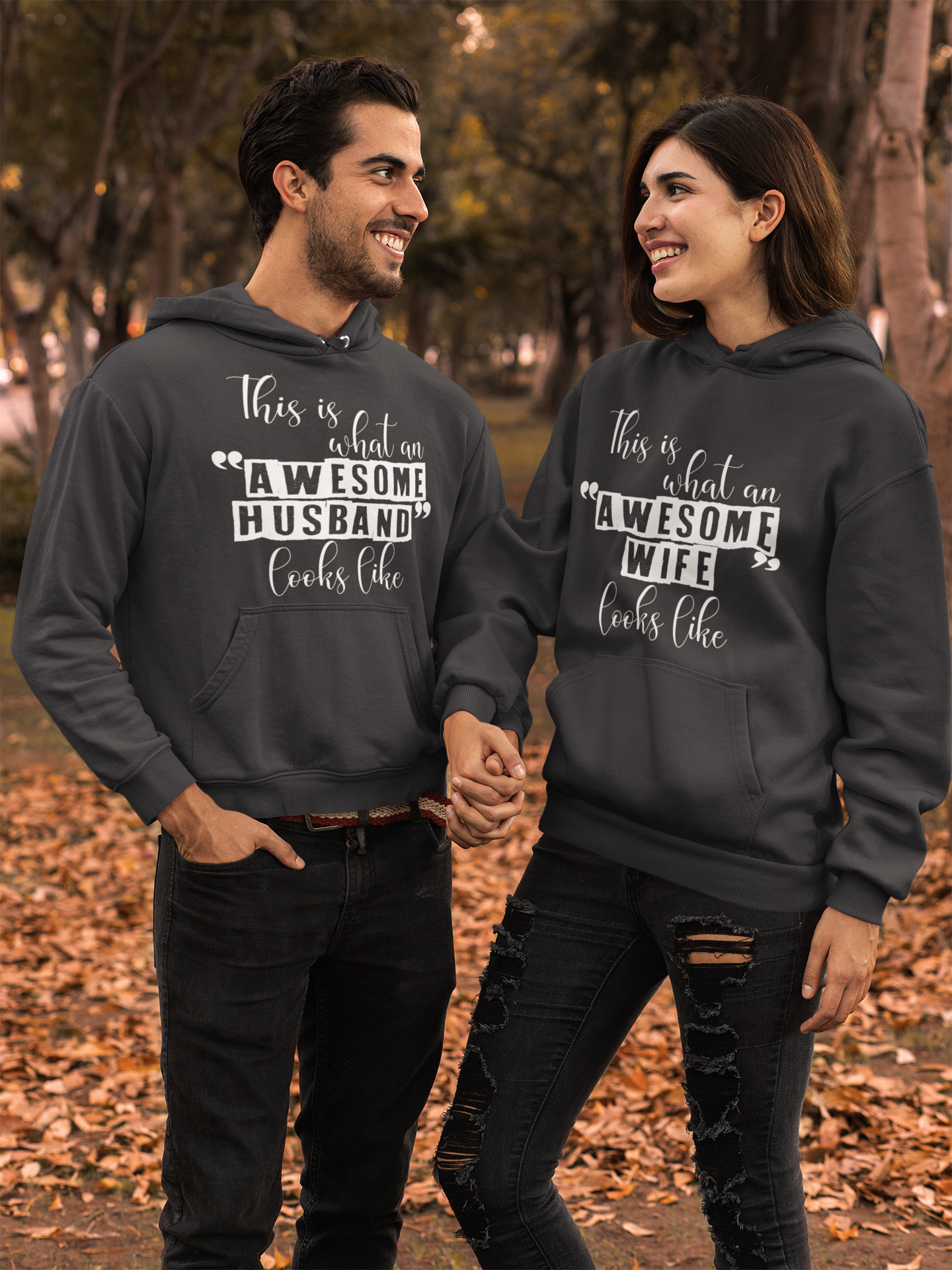 Awesome Couple Hoodie-FunkyTeesClub