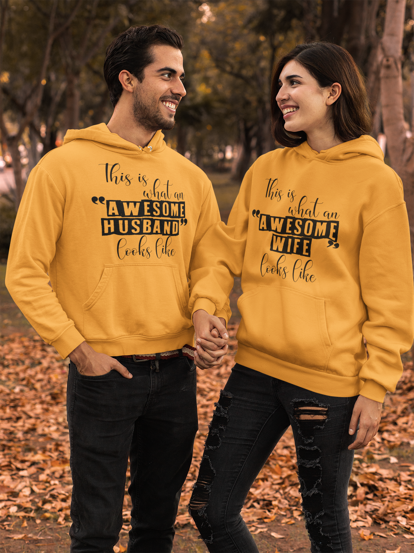 Awesome Couple Hoodie-FunkyTeesClub
