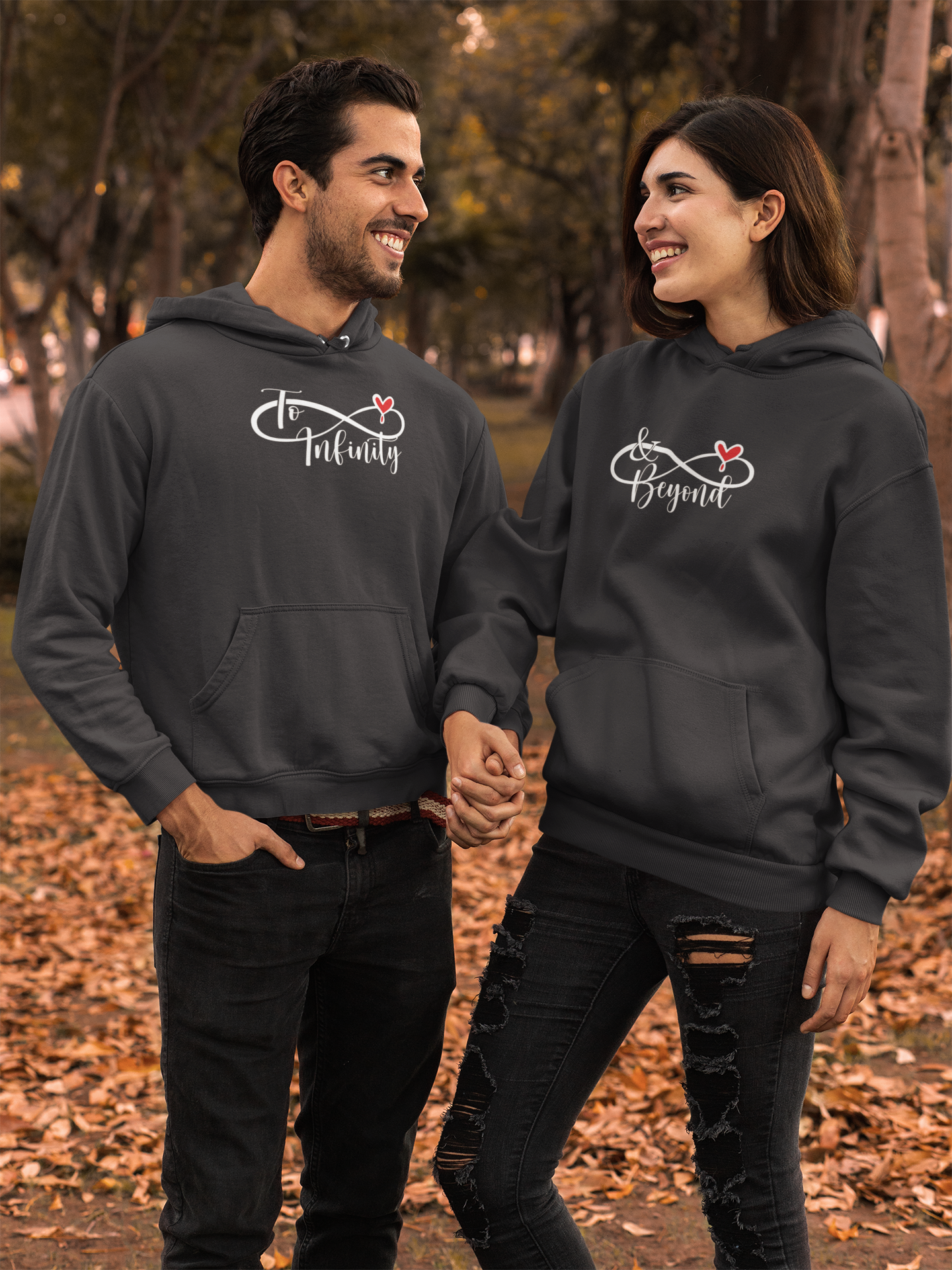 To Infinity Couple Hoodie-FunkyTeesClub