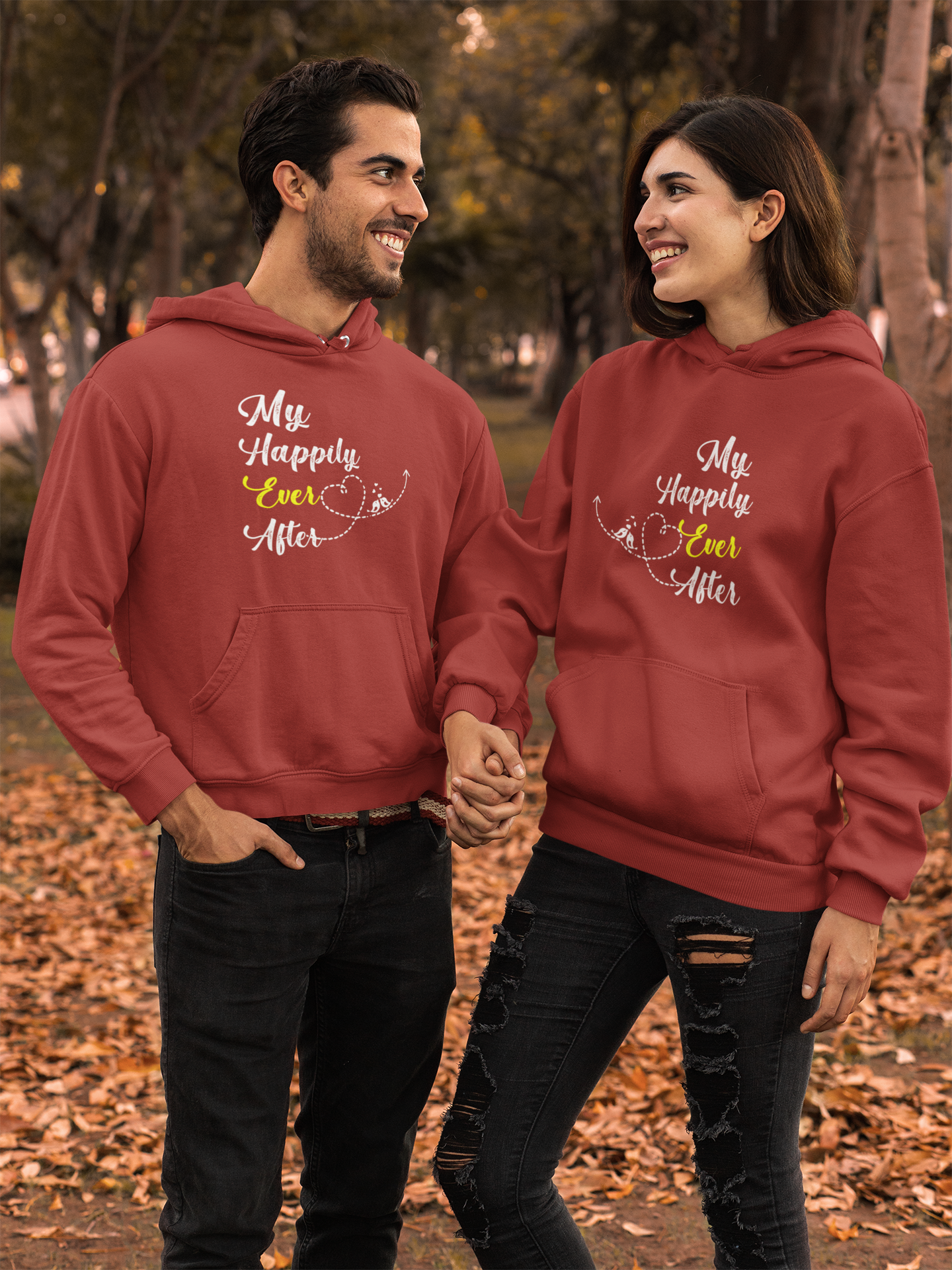 My Happily Ever After Couple Hoodie-FunkyTeesClub