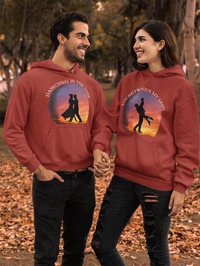 Dancing In The Dark You Between My Arms Couple Hoodie-FunkyTeesClub