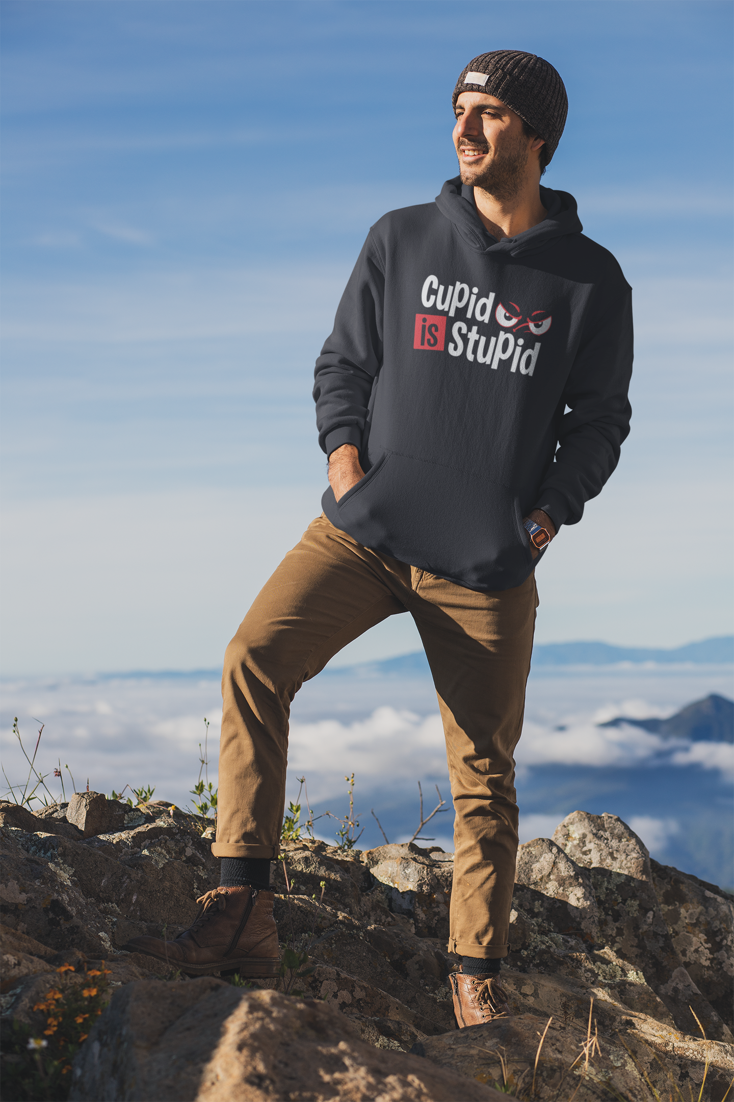 Cupid Stupid Desi Men Hoodies-FunkyTeesClub
