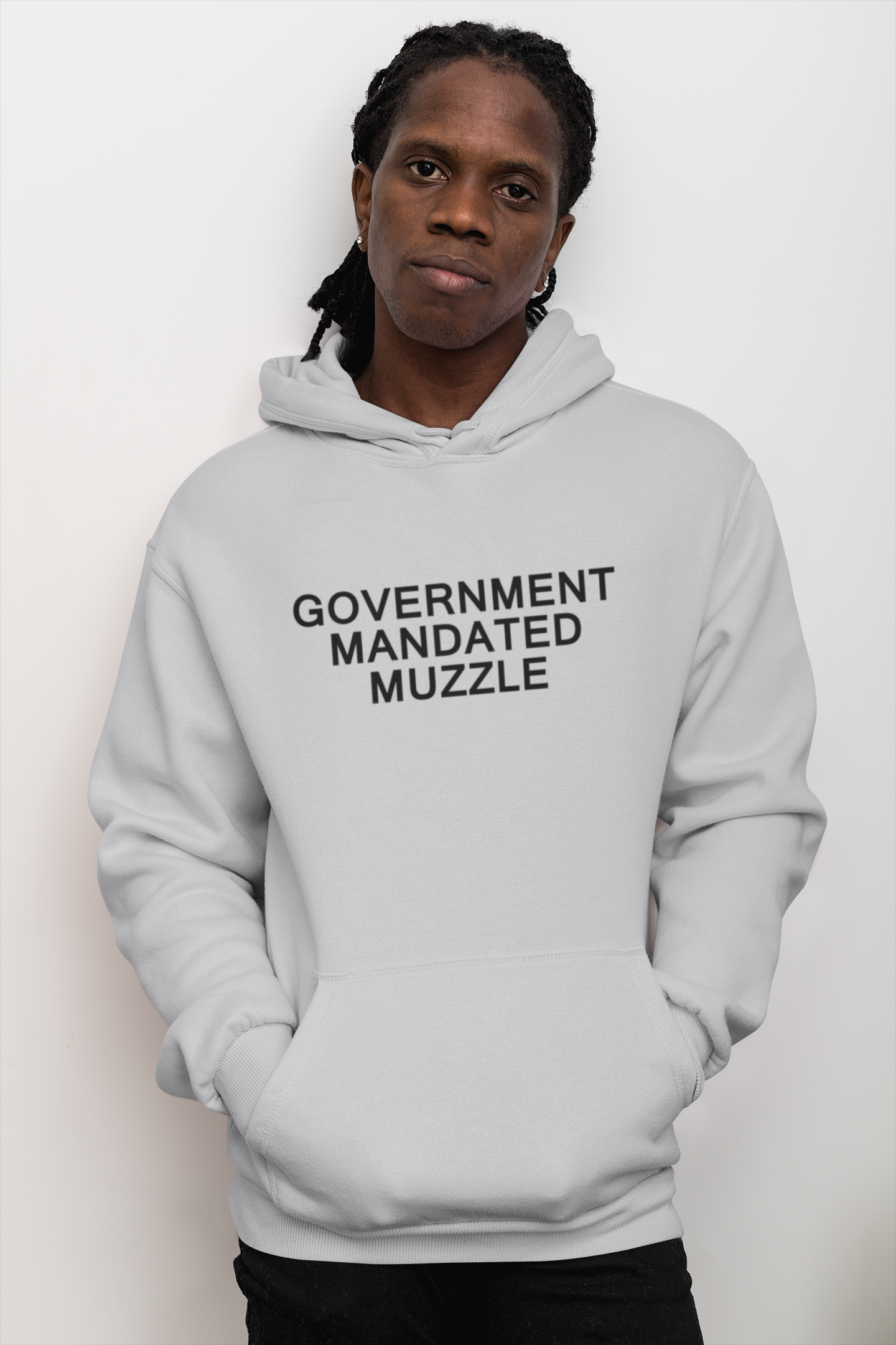 Government Mandated Muzzle Anti-Government Men Hoodies-FunkyTeesClub
