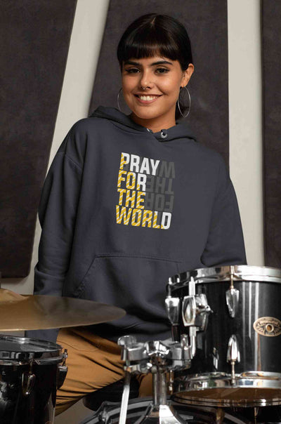 Pray For The World Hoodies for Women-FunkyTeesClub