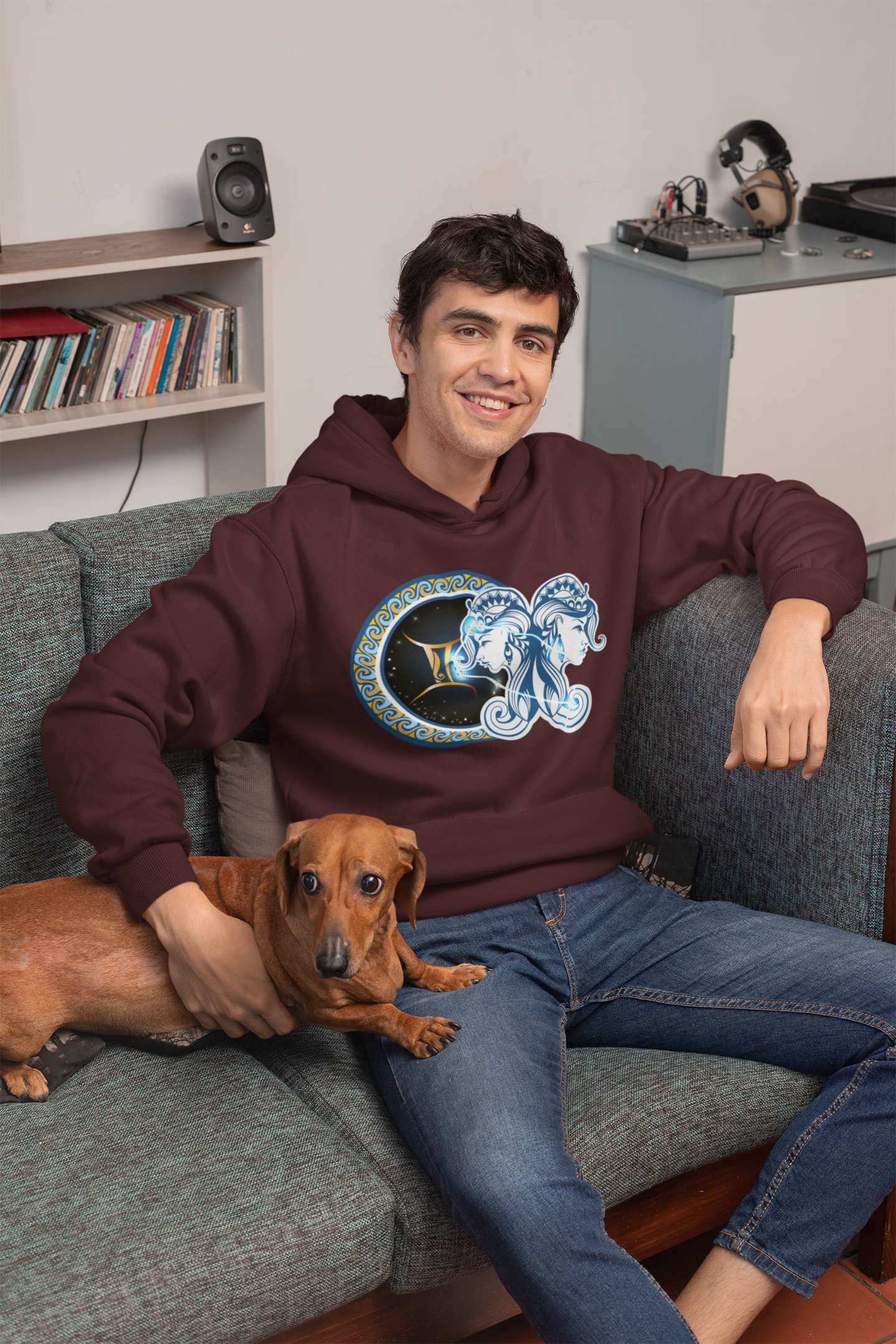 Gemini Zodiac Sign Men Hoodies-FunkyTeesClub