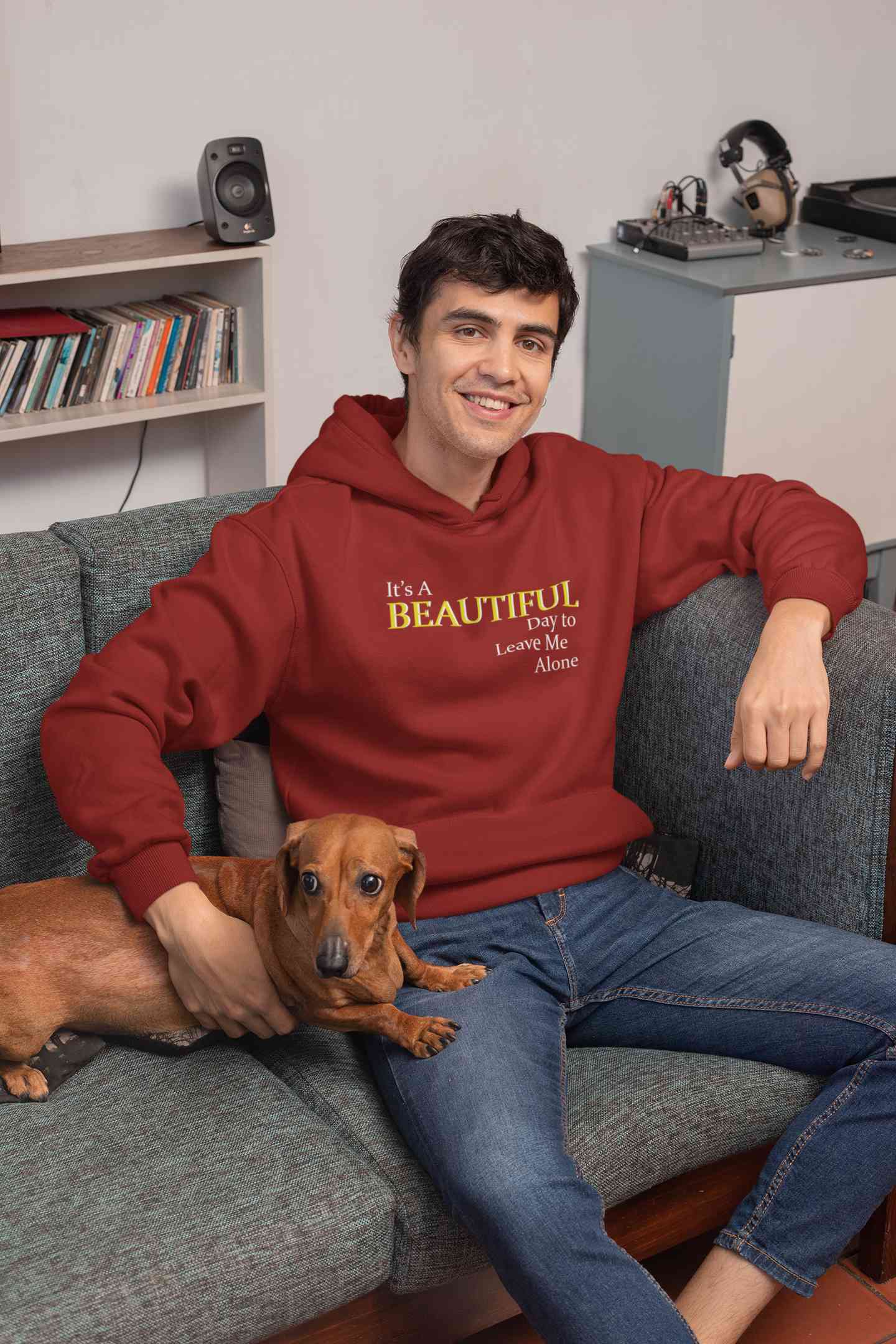 It Is A Beautiful Day To Leave Me Alone Men Hoodies-FunkyTeesClub