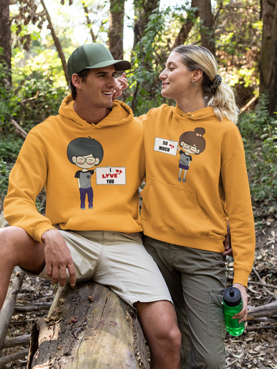 Love Tag Couple Hoodie-FunkyTeesClub
