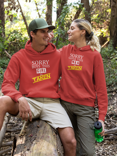 Taken Couple Hoodie-FunkyTeesClub