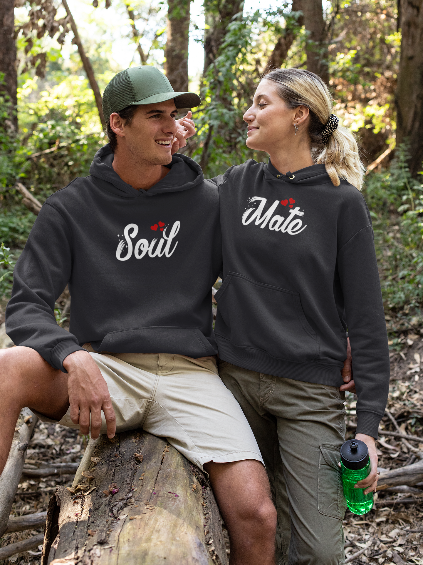 Soul Mate Couple Hoodie-FunkyTeesClub