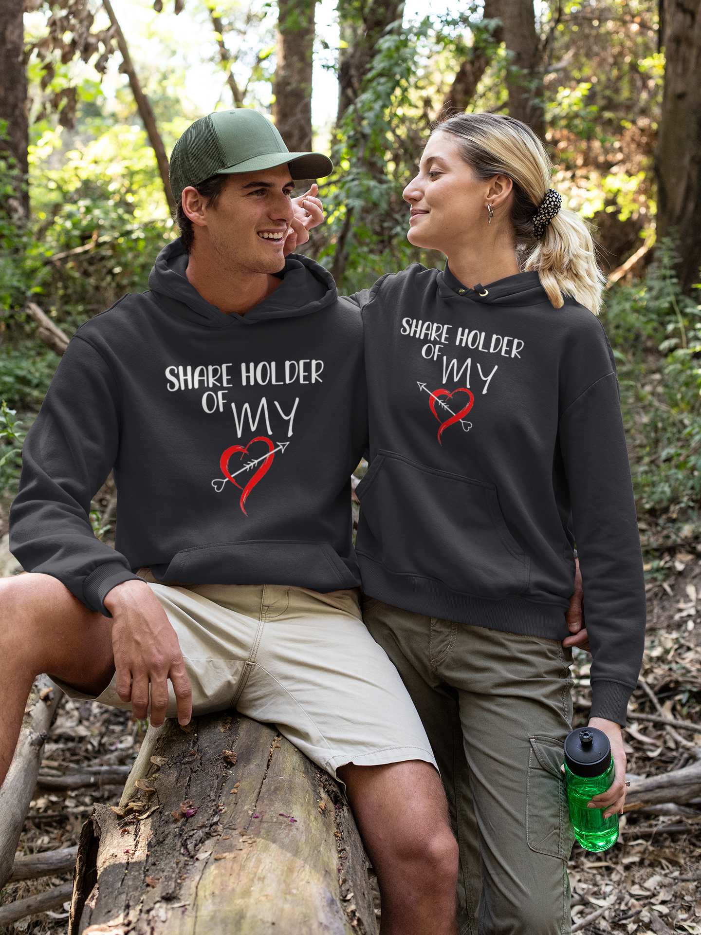 Shareholder Of My Heart Couple Hoodie-FunkyTeesClub