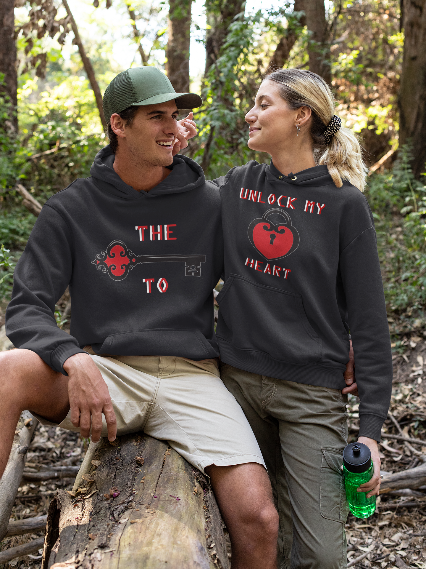 Couple Key Couple Hoodie-FunkyTeesClub