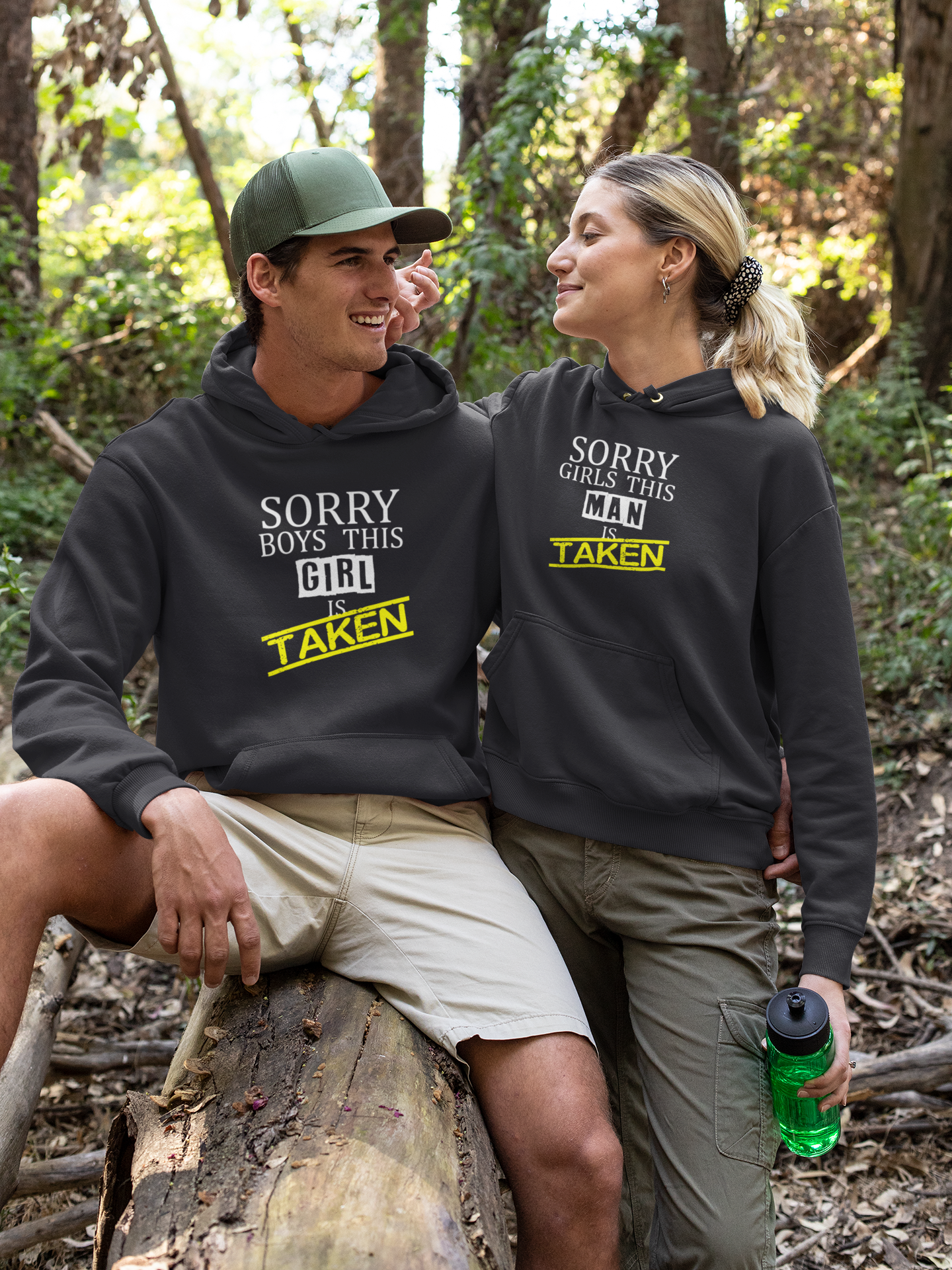 Taken Couple Hoodie-FunkyTeesClub
