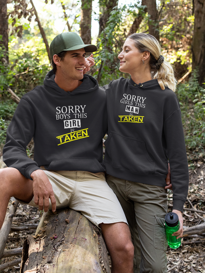 Taken Couple Hoodie-FunkyTeesClub