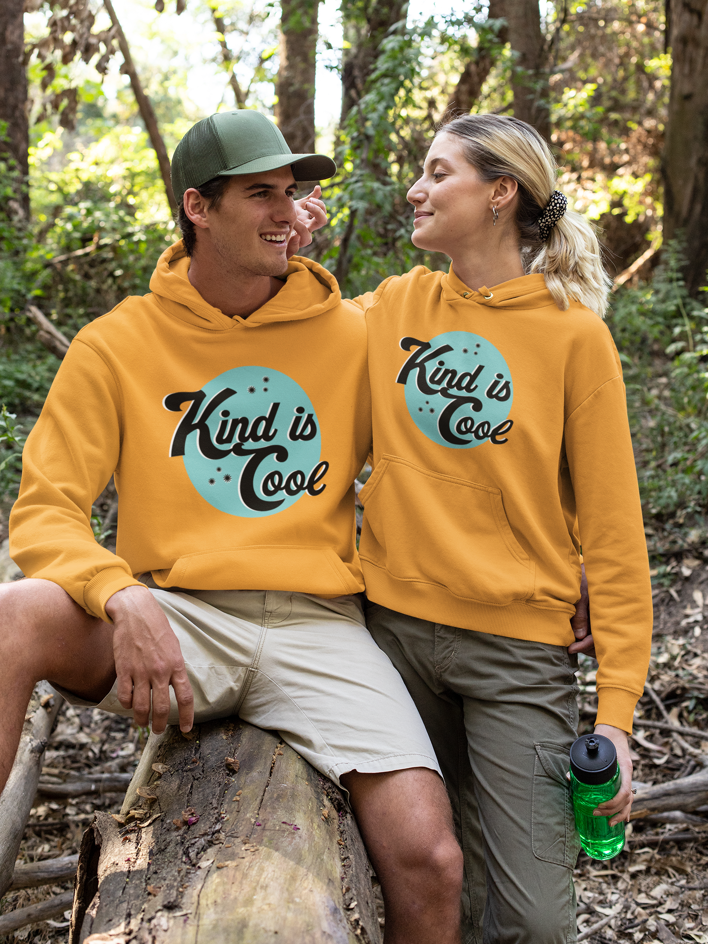 Kind Is Cool Couple Hoodie-FunkyTeesClub