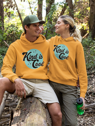 Kind Is Cool Couple Hoodie-FunkyTeesClub