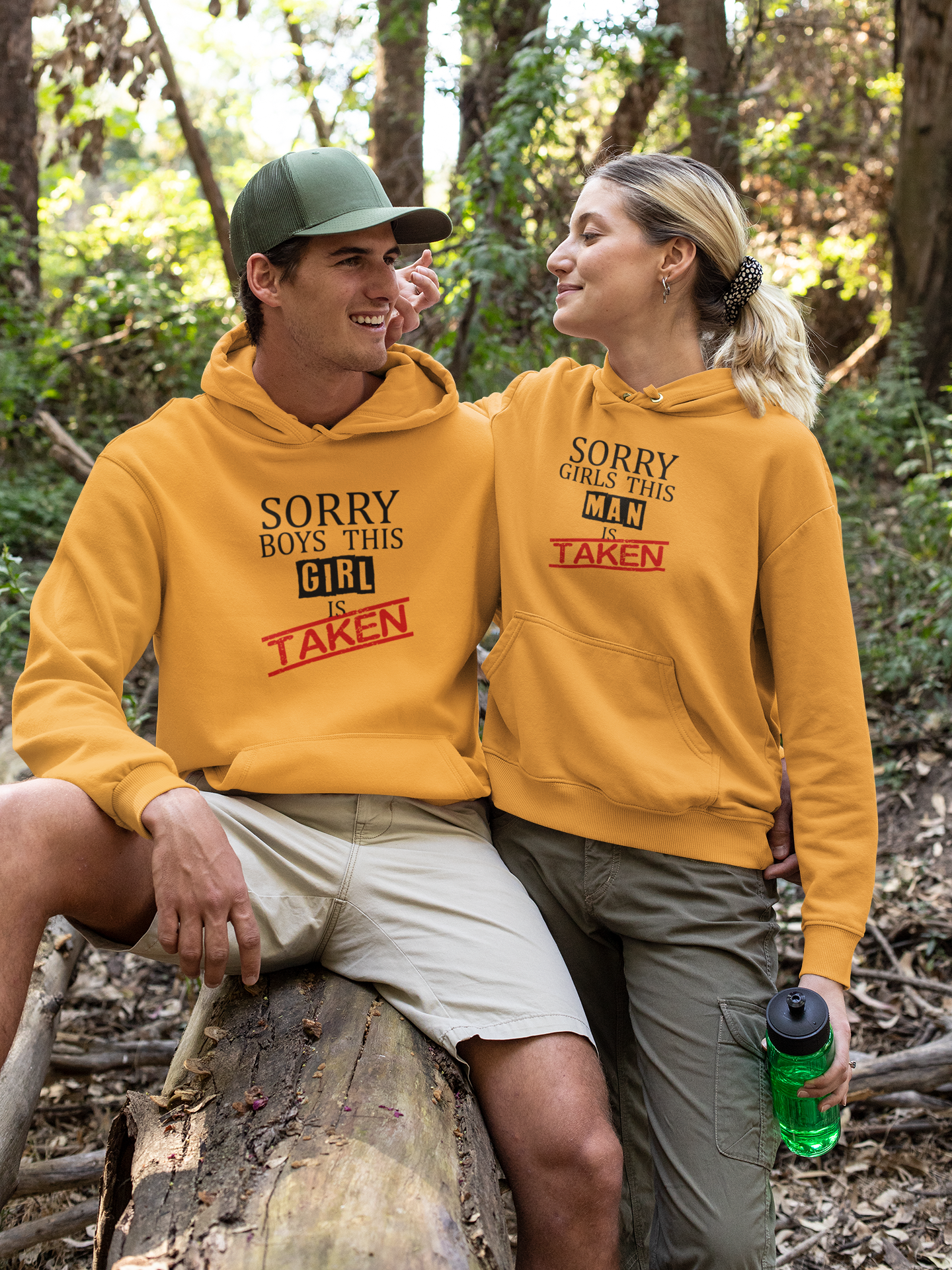 Taken Couple Hoodie-FunkyTeesClub