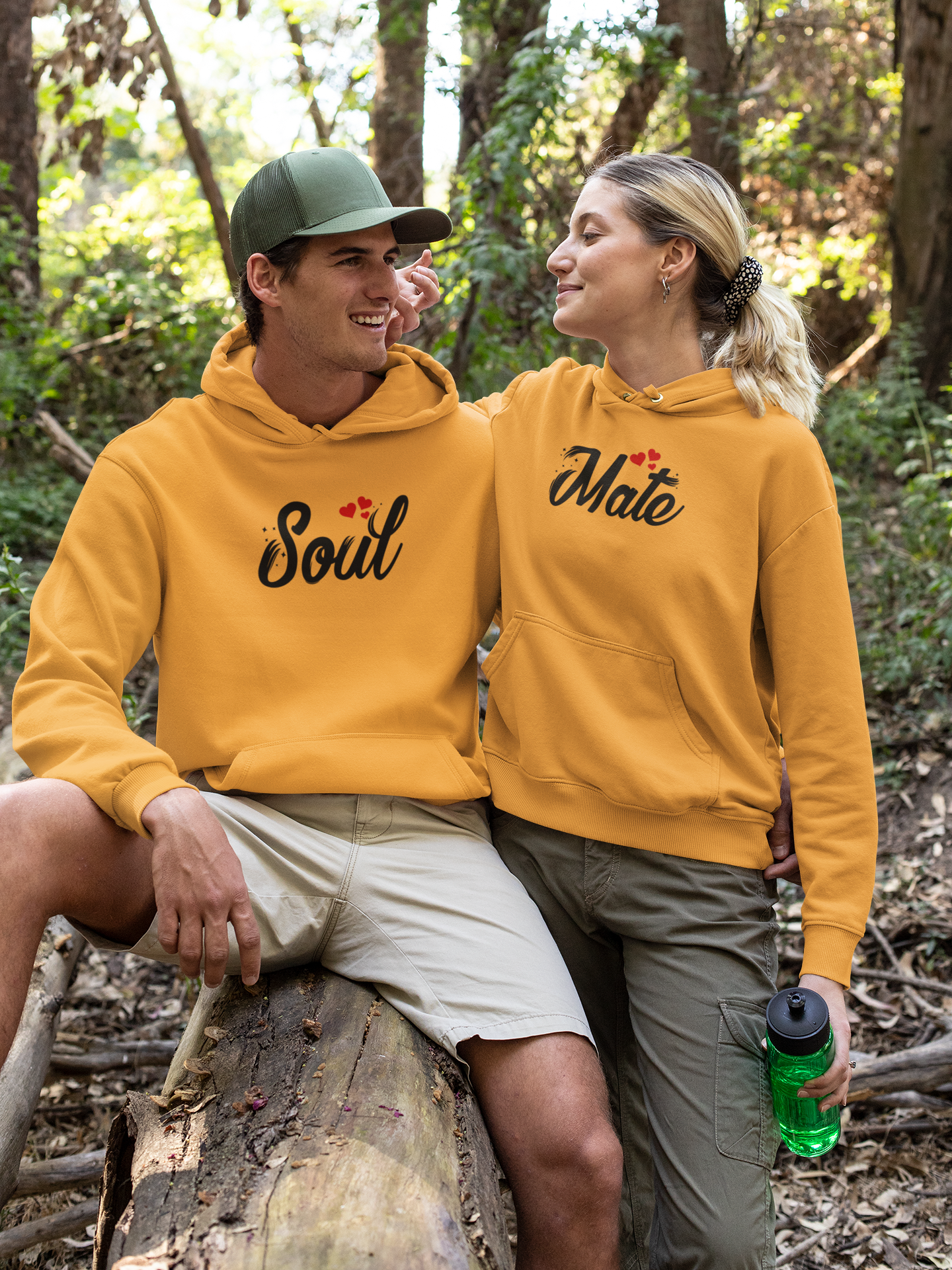 Soul Mate Couple Hoodie-FunkyTeesClub