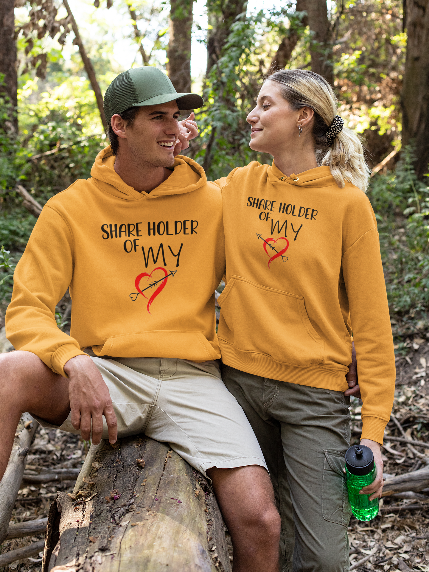 Shareholder Of My Heart Couple Hoodie-FunkyTeesClub