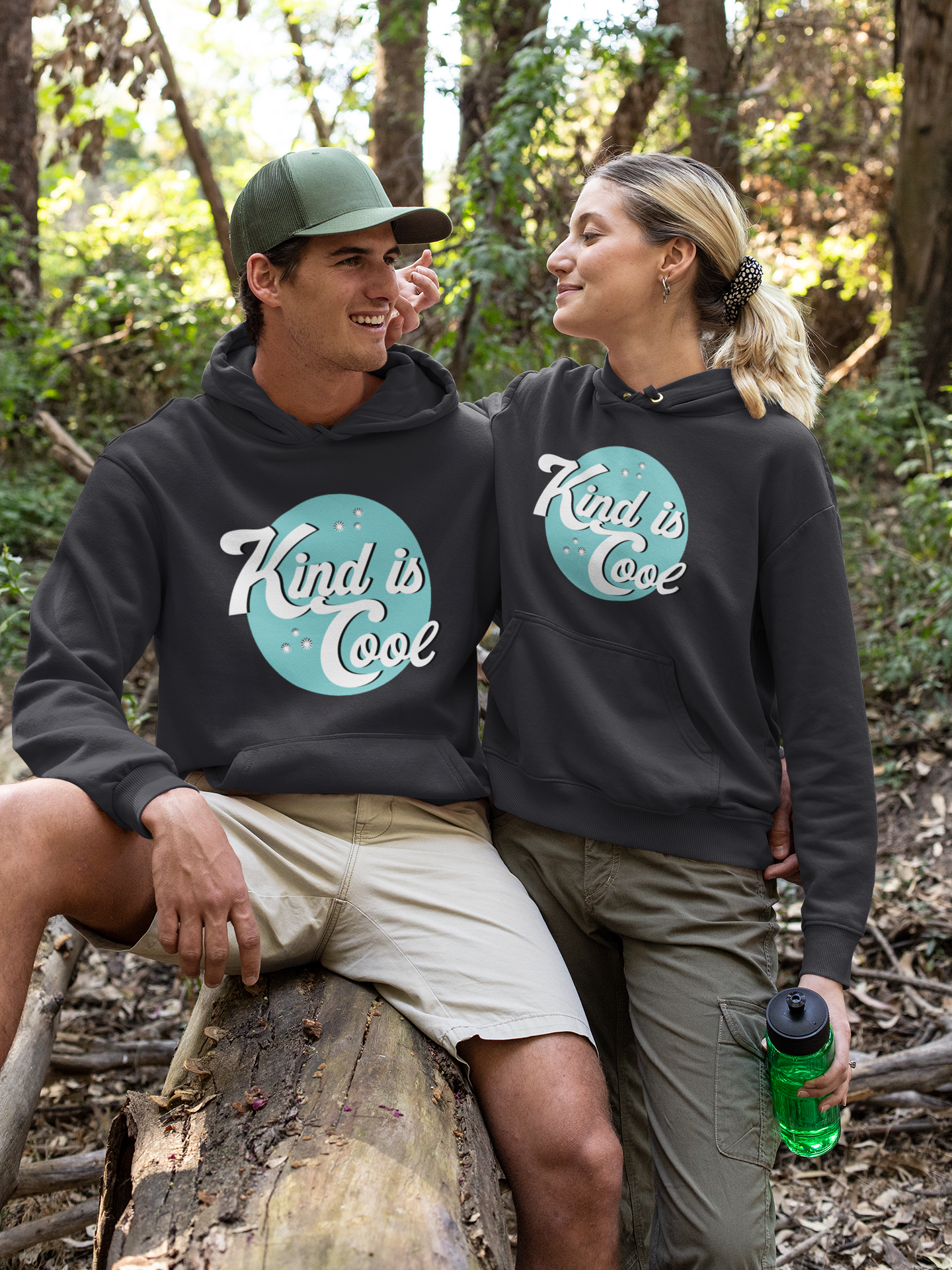 Kind Is Cool Couple Hoodie-FunkyTeesClub