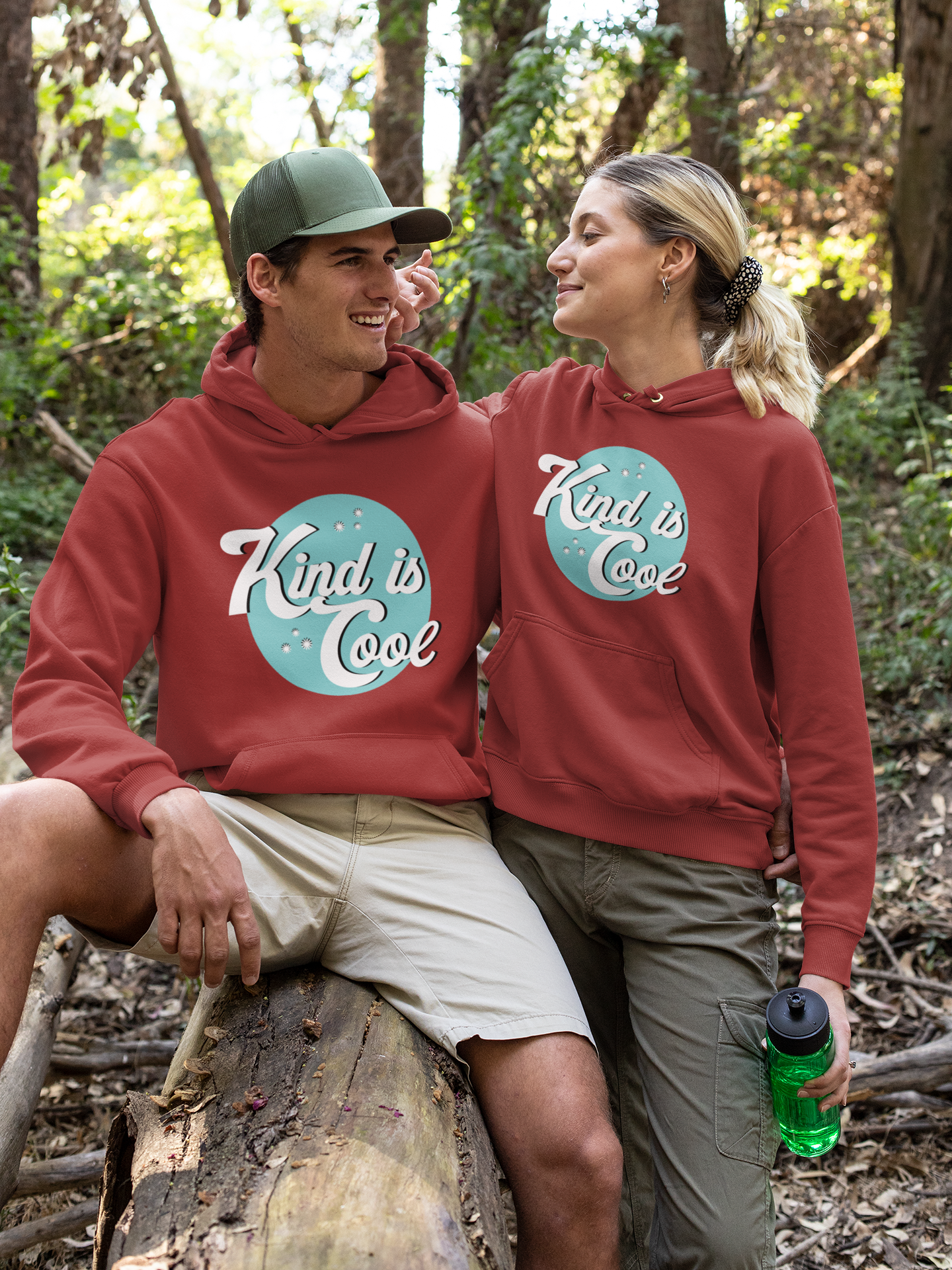 Kind Is Cool Couple Hoodie-FunkyTeesClub
