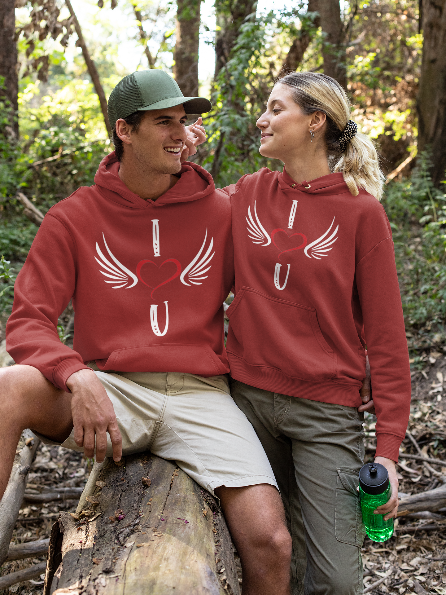 I Love U Couple Hoodie-FunkyTeesClub