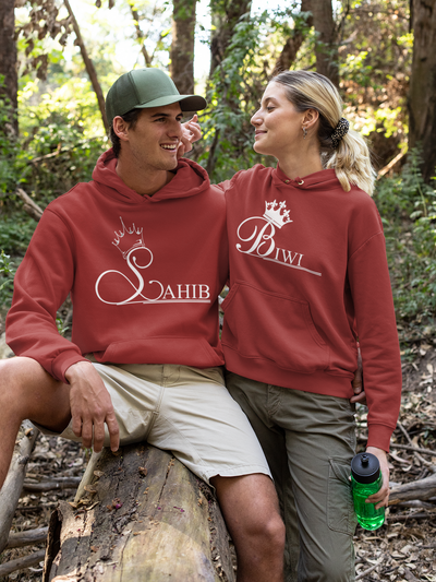 Sahib Biwi Couple Hoodie-FunkyTeesClub