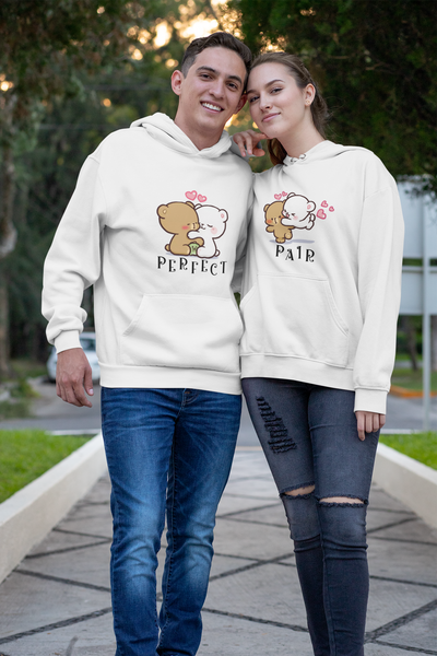 Perfect Pair Couple Hoodie-FunkyTeesClub