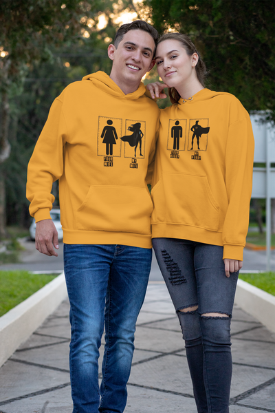Your Vs Mine Couple Hoodie-FunkyTeesClub