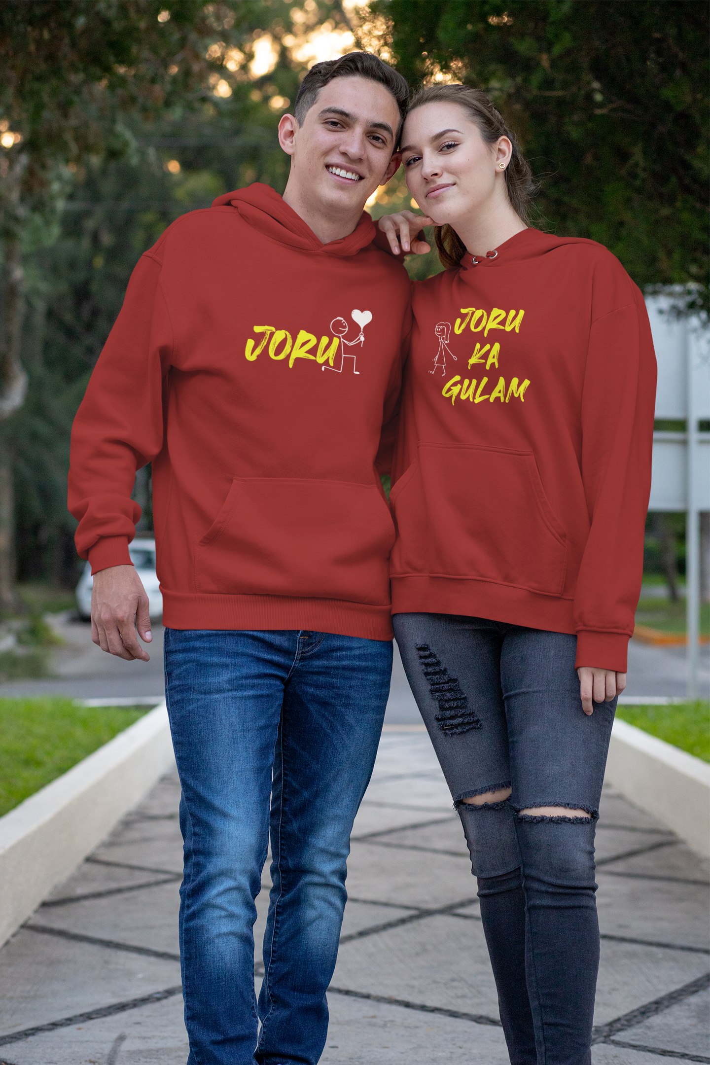 Joru Ka Gulam Couple Hoodie-FunkyTeesClub