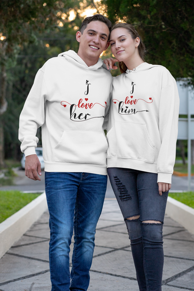 I Love Her Him Couple Hoodie-FunkyTeesClub